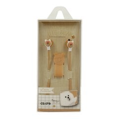 Earphones CASNI - CS-179 with microphone Beige цена и информация | Наушники | kaup24.ee