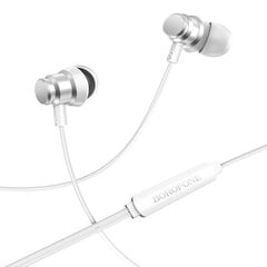 Borofone Earphones BM62 Prosperity with microphone silver цена и информация | Наушники | kaup24.ee