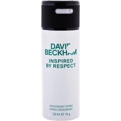 Spreideodorant David Beckham Inspired By Respect meestele 150 ml цена и информация | Парфюмированная косметика для мужчин | kaup24.ee