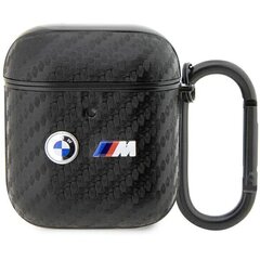 BMW BMA2WMPUCA2 AirPods 1|2 cover czarny|black Carbon Double Metal Logo цена и информация | Наушники | kaup24.ee