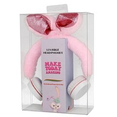 GJBY headphones - Plush RABBIT Pink цена и информация | Наушники | kaup24.ee