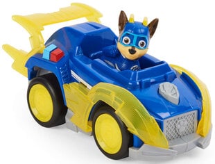 Cosmopolitan deluxe Paw Patrol Chase pisikene figuur + Väike sinine sõiduk Mighty Pups S цена и информация | Игрушки для мальчиков | kaup24.ee