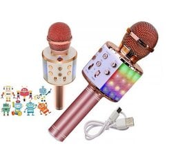 Juhtmeta karaokemikrofon Belsi, roosa цена и информация | MUST Металлическая бутылочка с Ярким рисунком (без BPA) (500ml) для мальчиков от 3+ лет Серая с Машинкой | kaup24.ee