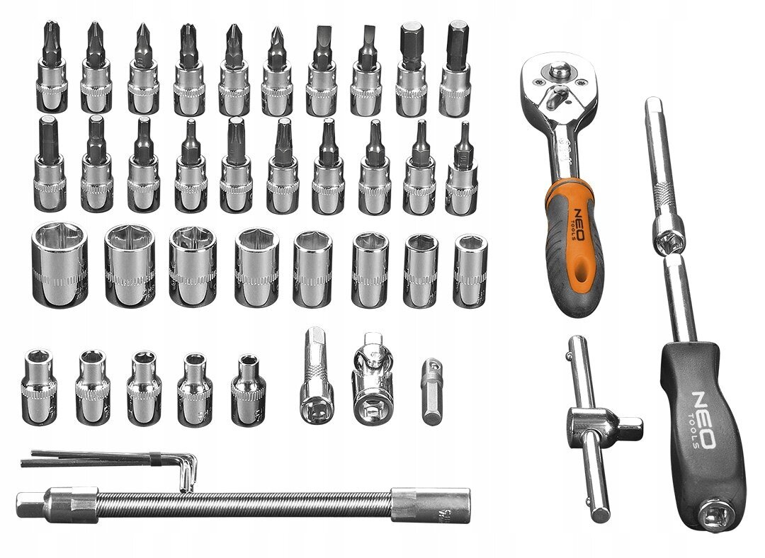 Tööriistakomplekt + vöökott Neo Tools 1/4", 46 tk hind ja info | Käsitööriistad | kaup24.ee
