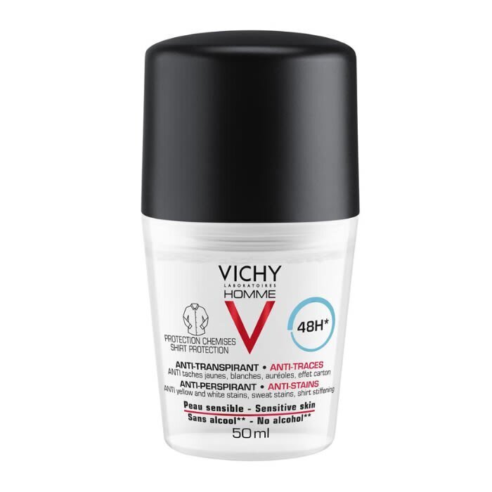 Jälgi mitte jättev antiperspirant Vichy Homme 48h meestele 50 ml hind ja info | Deodorandid | kaup24.ee