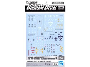 Bandai - Gundam Decal No.134 for Mobile Suit Gundam the Witch from Mercury Multiuse 2, 65082 цена и информация | Аппликации, декорации, наклейки | kaup24.ee