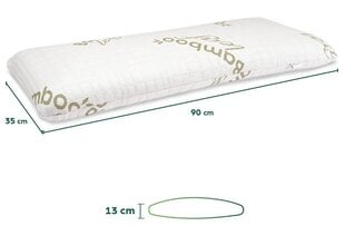 Ортопедическая подушка Flowen Bamboo memory foam 90x30 см цена и информация | Подушки | kaup24.ee