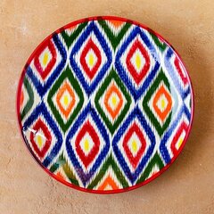 Ляган (узбекская тарелка), Rishtan, 34 см разноцветный цена и информация | Посуда, тарелки, обеденные сервизы | kaup24.ee