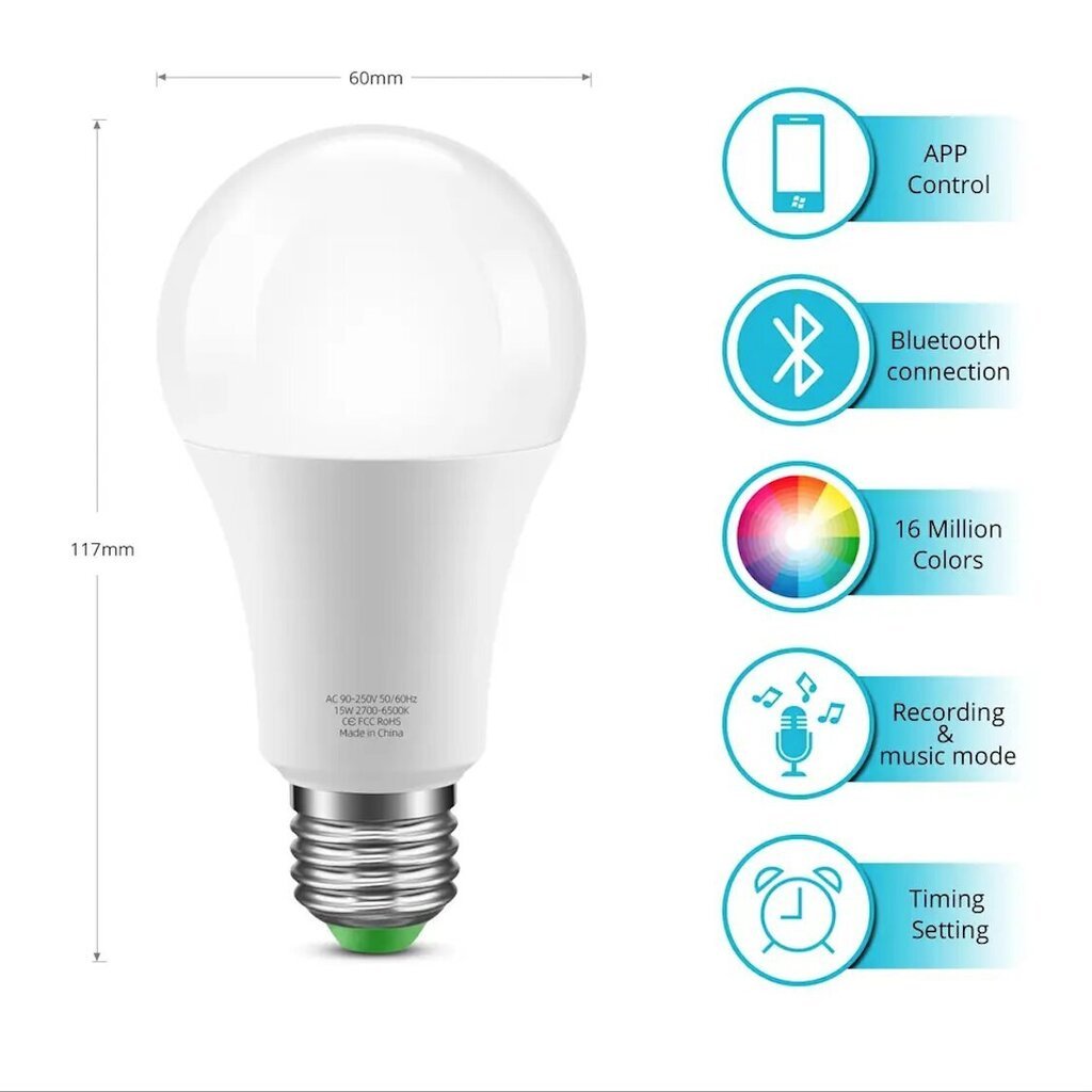 Smart LED RGB lamp, 4 tk. hind ja info | Lambipirnid, lambid | kaup24.ee