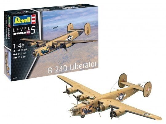 Revell - B-24D Liberator, 1/48, 03831 цена и информация | Klotsid ja konstruktorid | kaup24.ee