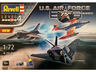 Подарочный набор Revell - US Air Force 75th Anniversary, 1/72, 05670 цена и информация | Конструкторы и кубики | kaup24.ee