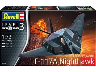 Revell - Lockheed F-117A Nighthawk, 1/72, 03899 hind ja info | Klotsid ja konstruktorid | kaup24.ee