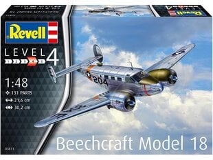 Сборная модель Revell - Beechcraft Model 18, 1/48, 03811 цена и информация | Конструкторы и кубики | kaup24.ee