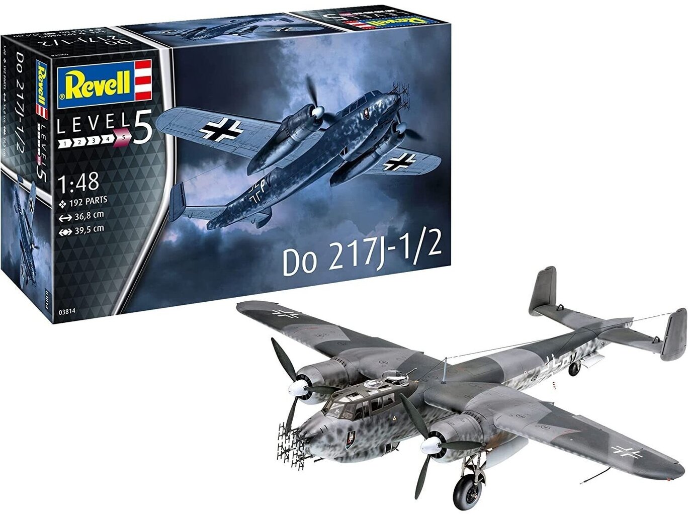 Revell - Dornier Do 217J 1/2, 1/48, 03814 hind ja info | Klotsid ja konstruktorid | kaup24.ee