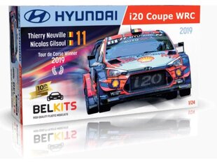 Belkits - Hyundai i20 Coupe WRC Tour de Corse 2019 winner, 1/24, BEL0014 цена и информация | Конструкторы и кубики | kaup24.ee