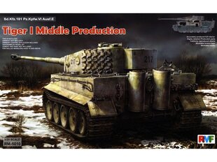 Rye Field Model - Sd.Kfz. 181 Pz.kpfw.VI Ausf. E Tiger I Middle Production W/ Full Interior, 1/35, RFM-5010 hind ja info | Klotsid ja konstruktorid | kaup24.ee