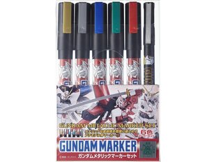 Mr.Hobby - Gundam Metallic Marker Set набор маркеров, GMS-121 цена и информация | Принадлежности для рисования, лепки | kaup24.ee