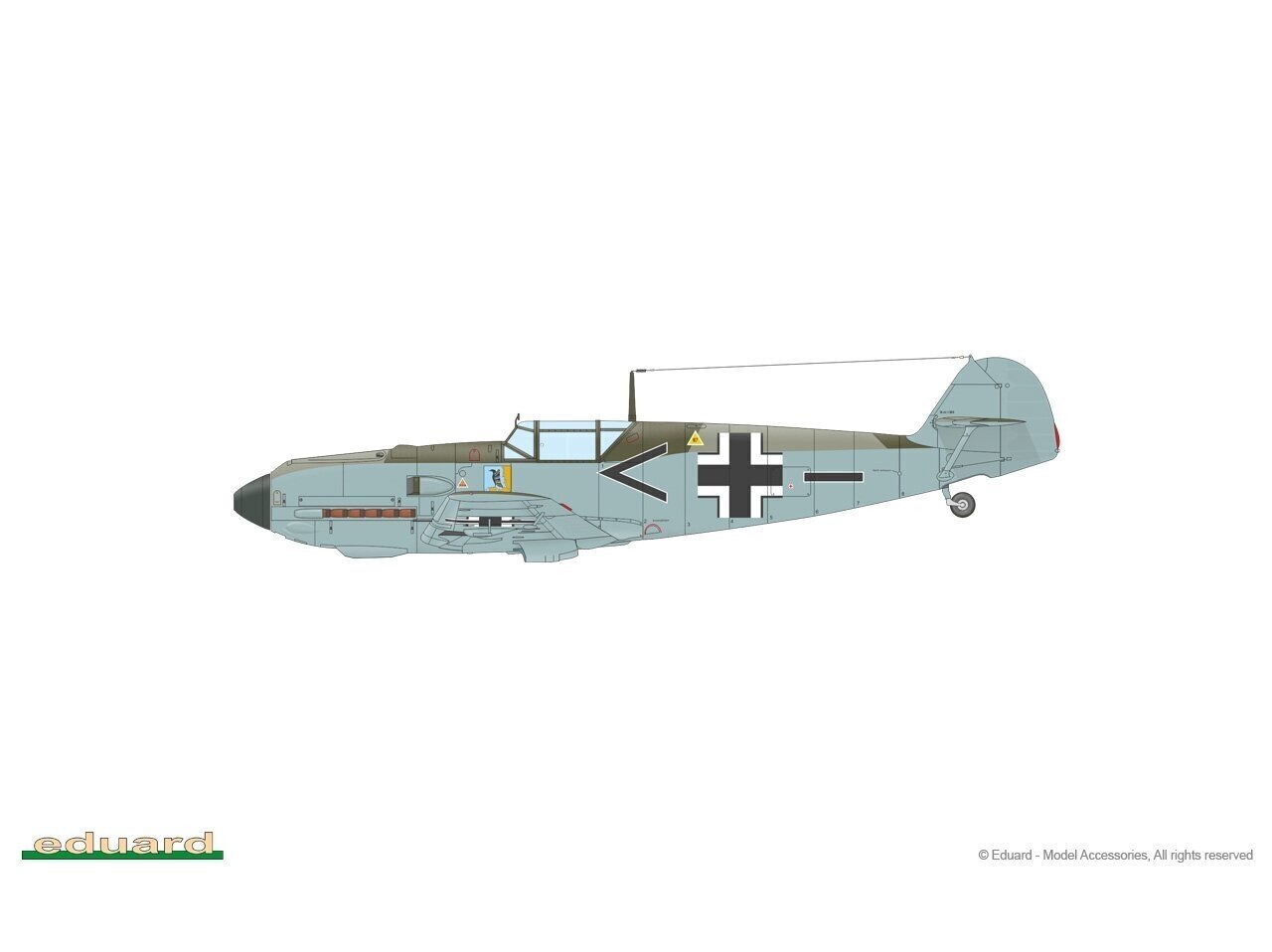 Eduard - Bf 109E-3 ProfiPack edition, 1/72, 7032 hind ja info | Klotsid ja konstruktorid | kaup24.ee