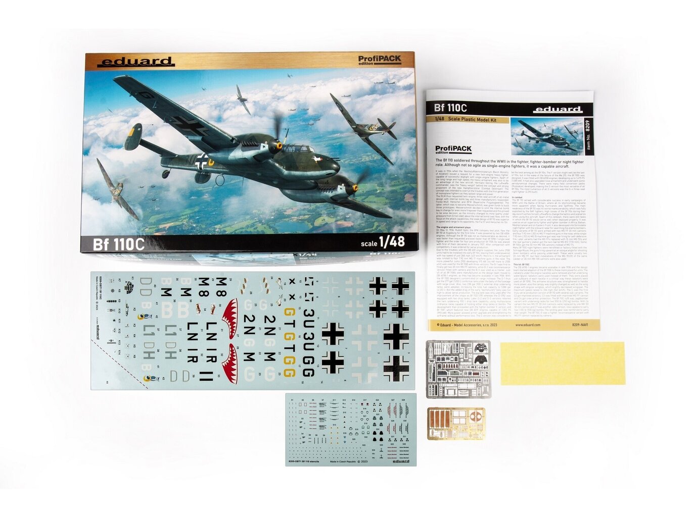 Eduard - Messerschmitt Bf 110C Profipack, 1/48, 8209 цена и информация | Klotsid ja konstruktorid | kaup24.ee