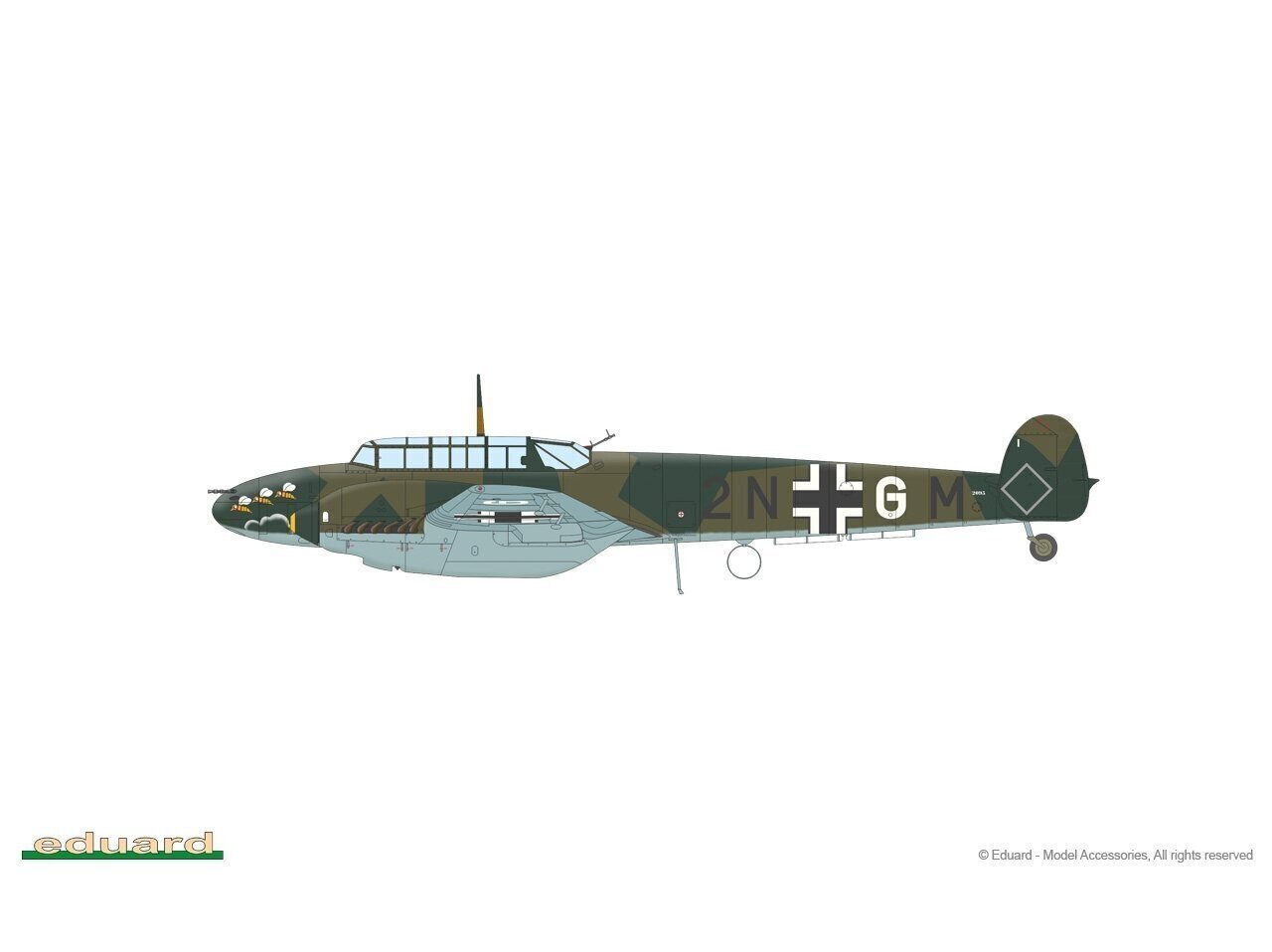 Eduard - Messerschmitt Bf 110C Profipack, 1/48, 8209 цена и информация | Klotsid ja konstruktorid | kaup24.ee