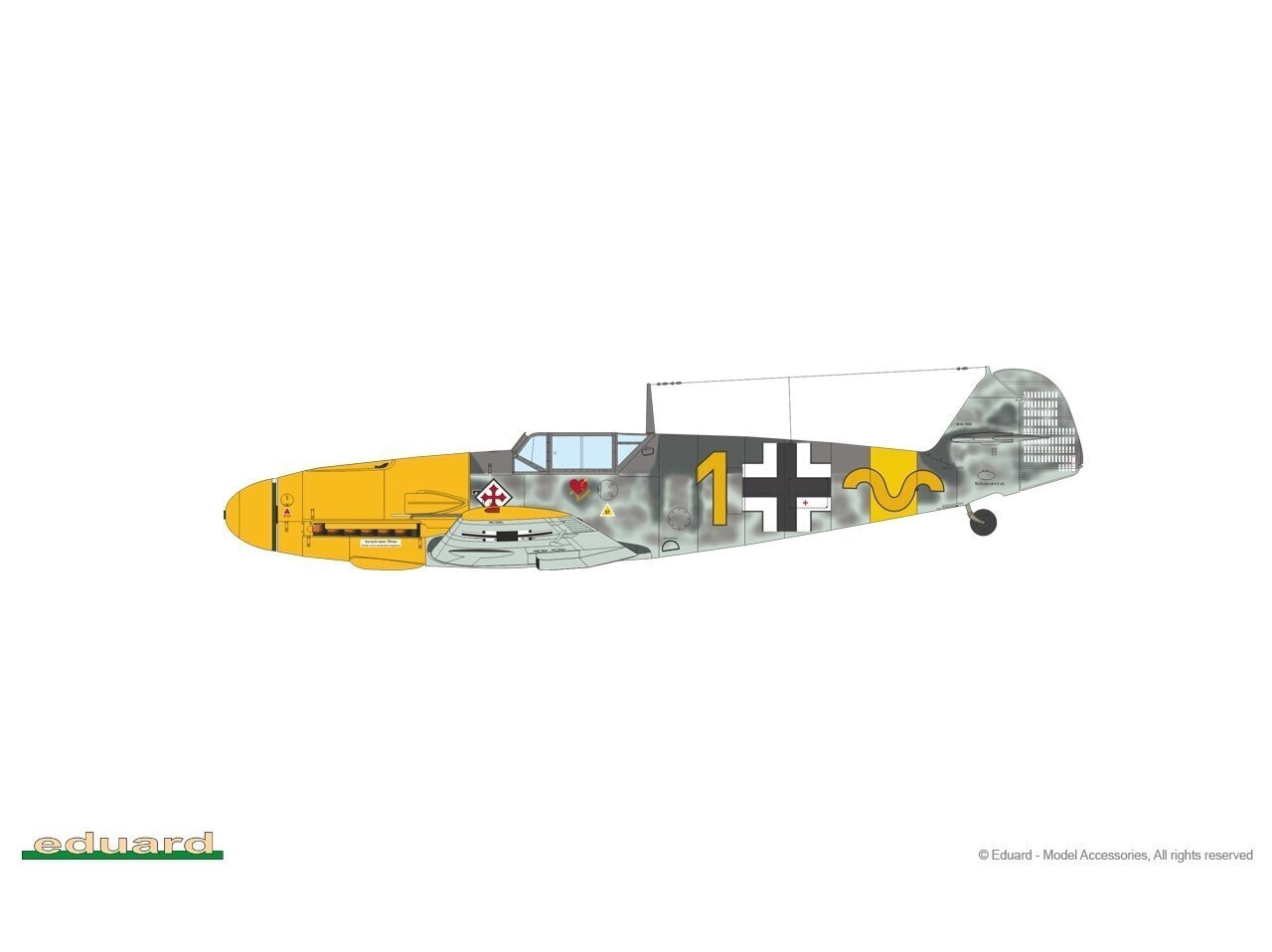 Eduard - Messerschmitt Bf 109F-4 Weekend edition, 1/48, 84188 hind ja info | Klotsid ja konstruktorid | kaup24.ee