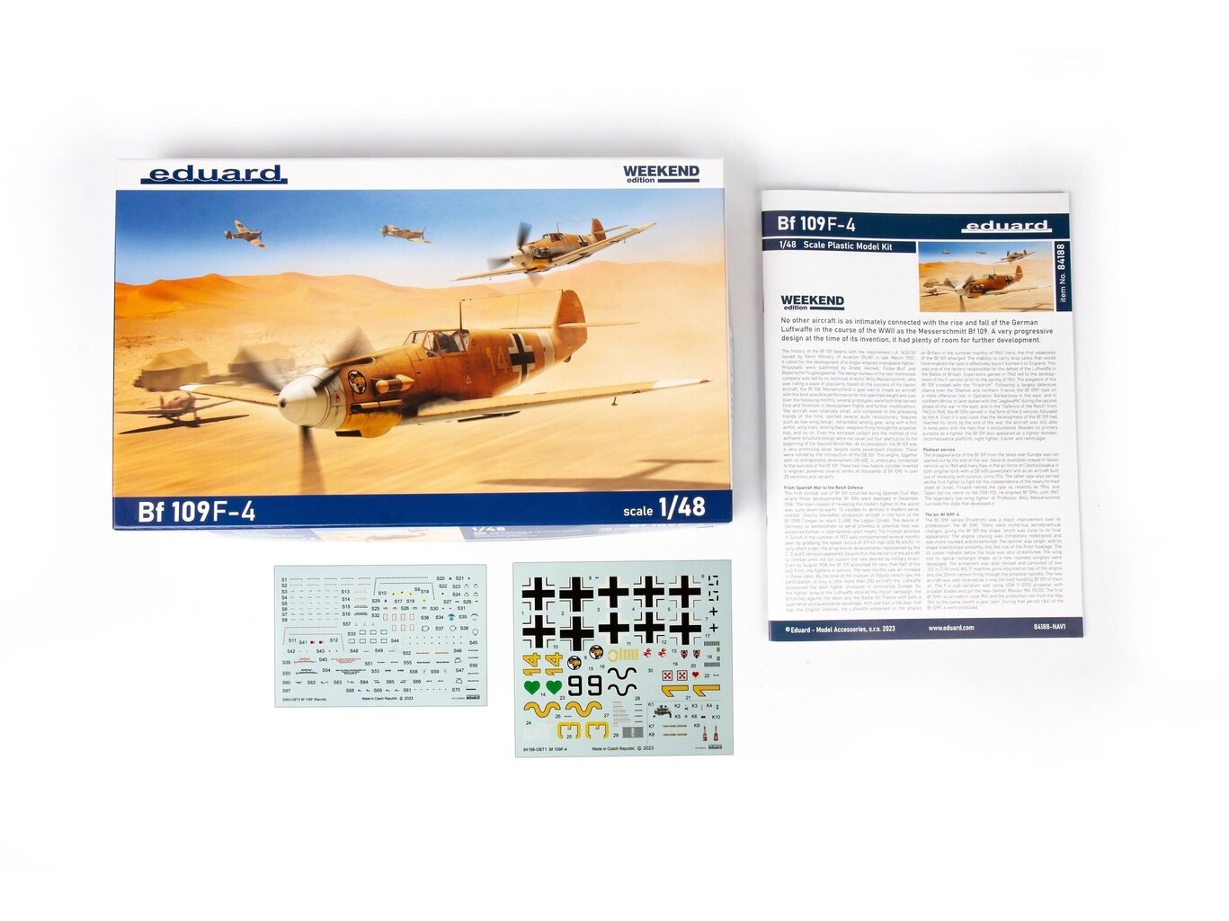 Eduard - Messerschmitt Bf 109F-4 Weekend edition, 1/48, 84188 hind ja info | Klotsid ja konstruktorid | kaup24.ee