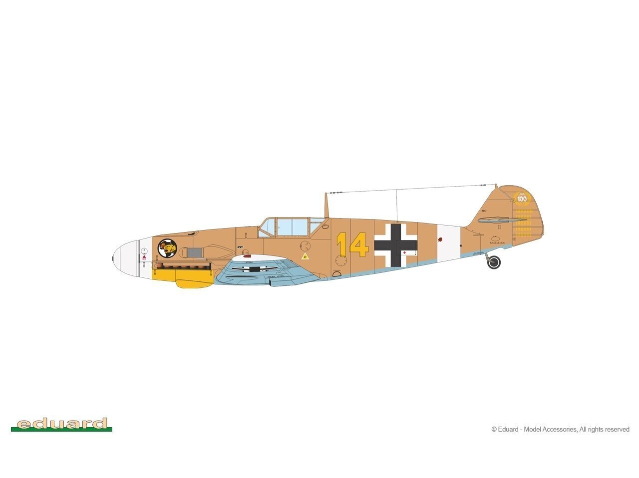 Eduard - Messerschmitt Bf 109F-4 Weekend edition, 1/48, 84188 hind ja info | Klotsid ja konstruktorid | kaup24.ee