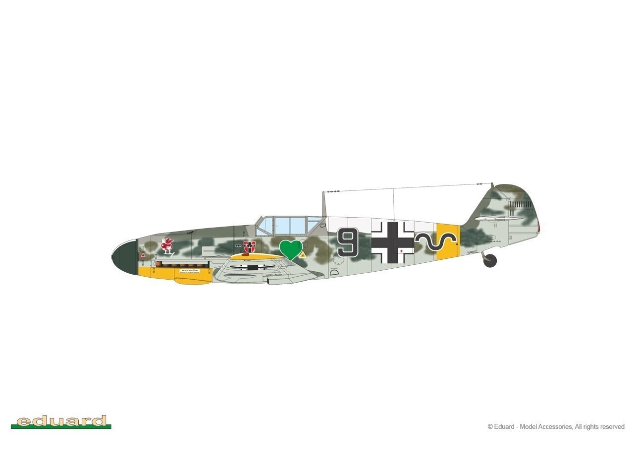 Eduard - Messerschmitt Bf 109F-4 Weekend edition, 1/48, 84188 hind ja info | Klotsid ja konstruktorid | kaup24.ee