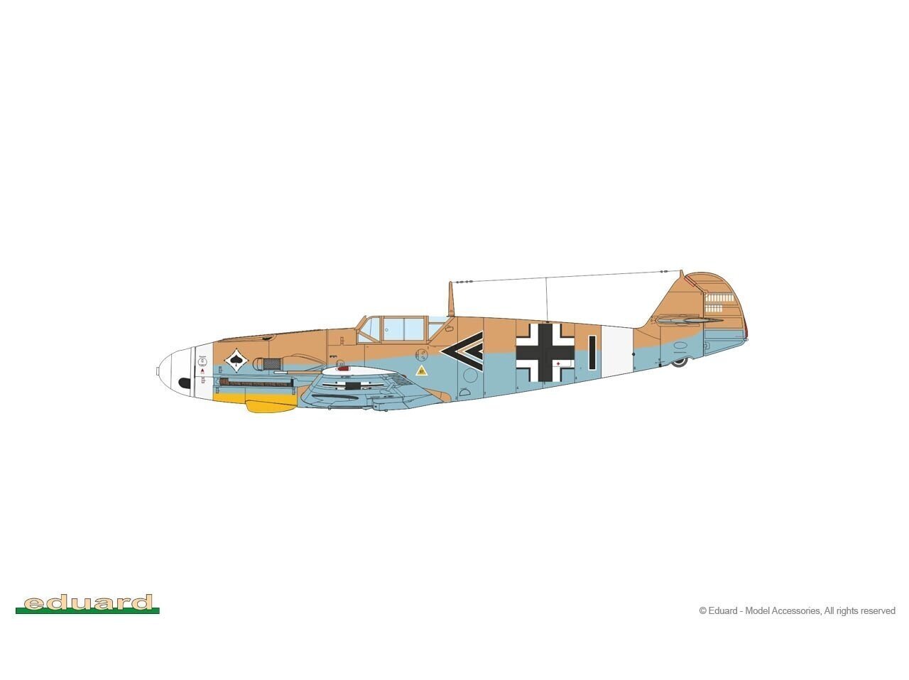 Eduard - Messerschmitt Bf 109F-2 & Bf 109F-4 Wunderschöne Neue Maschinen pt.I Limited - Dual Combo, 1/72, 2142 цена и информация | Klotsid ja konstruktorid | kaup24.ee