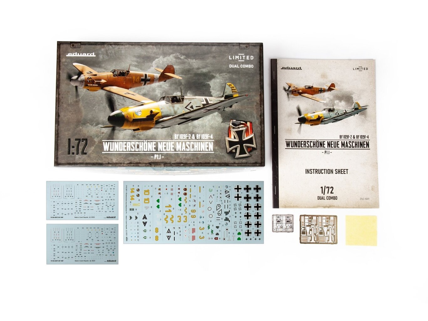 Eduard - Messerschmitt Bf 109F-2 & Bf 109F-4 Wunderschöne Neue Maschinen pt.I Limited - Dual Combo, 1/72, 2142 цена и информация | Klotsid ja konstruktorid | kaup24.ee