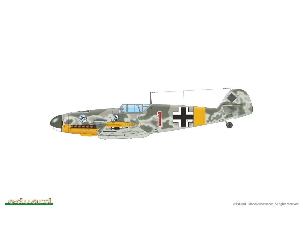 Eduard - Messerschmitt Bf 109F-2 ProfiPack edition, 1/48, 82115 hind ja info | Klotsid ja konstruktorid | kaup24.ee