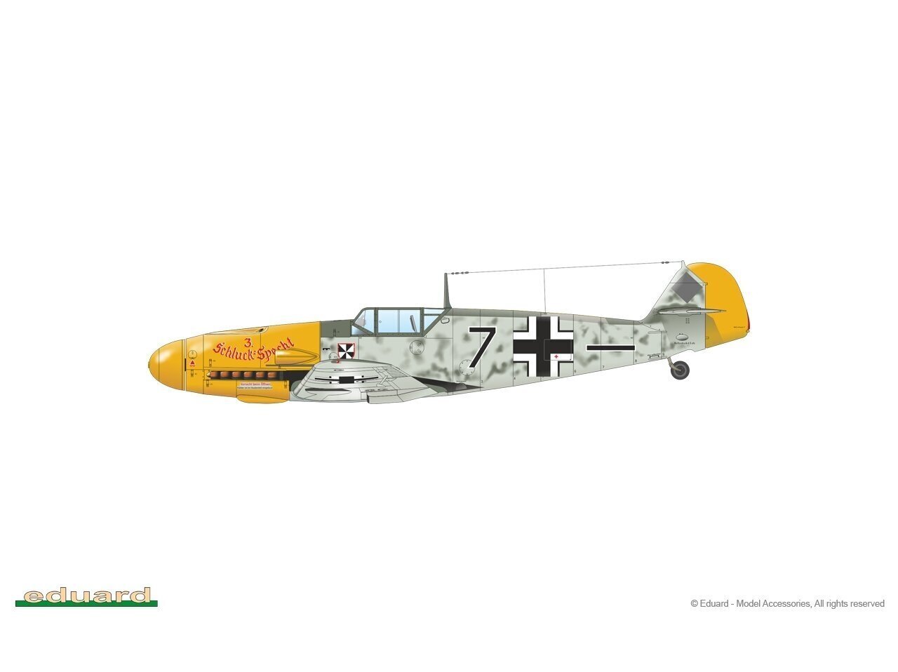 Eduard - Messerschmitt Bf 109F-2 ProfiPack edition, 1/48, 82115 hind ja info | Klotsid ja konstruktorid | kaup24.ee