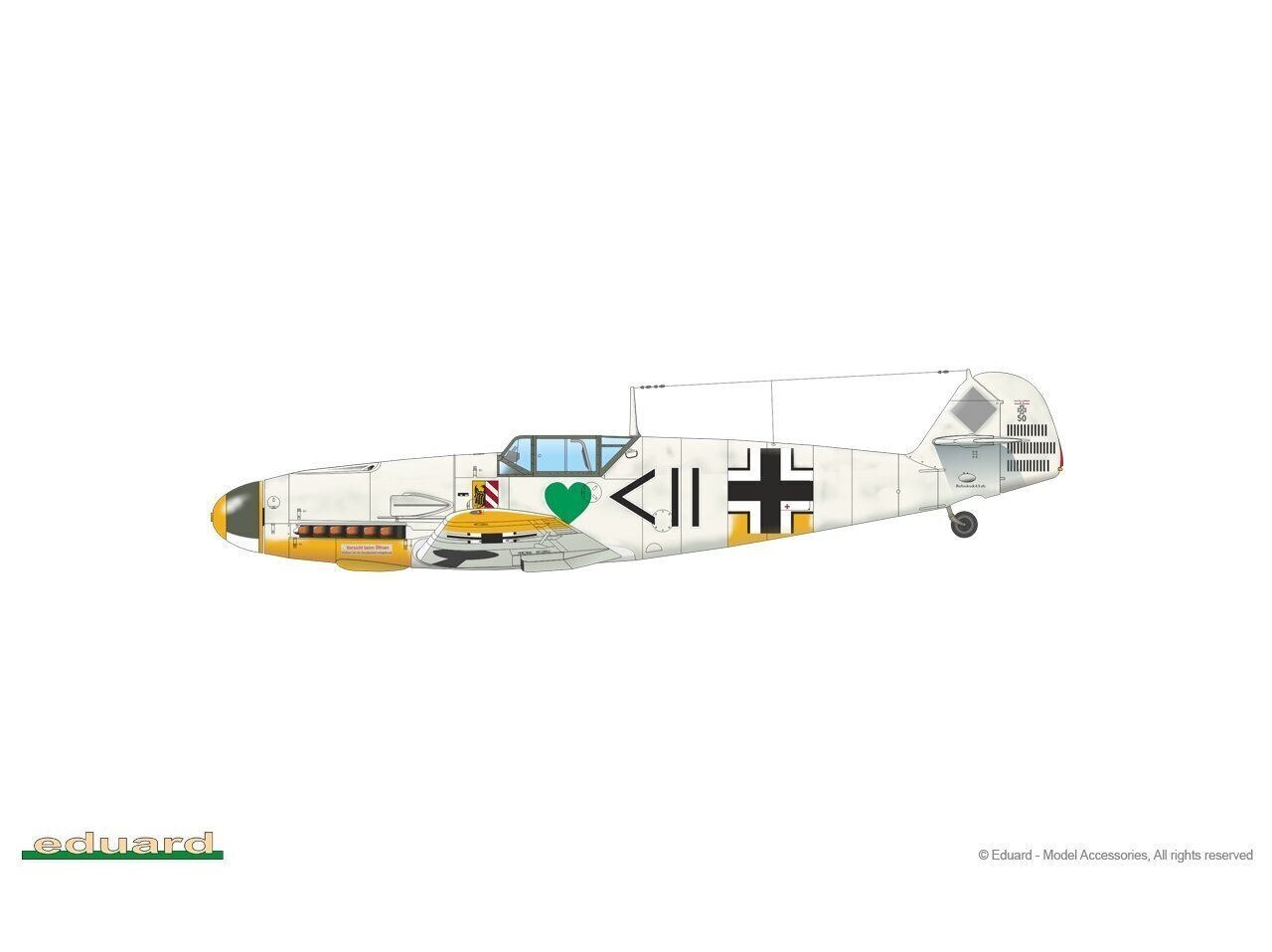 Eduard - Messerschmitt Bf 109F-2 ProfiPack edition, 1/48, 82115 hind ja info | Klotsid ja konstruktorid | kaup24.ee