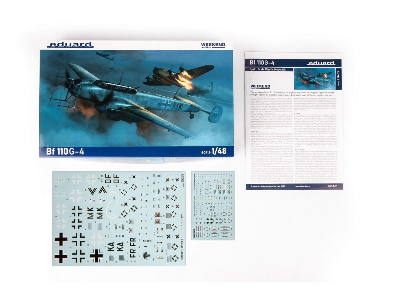 Eduard - Messerschmitt Bf 110G-4 Weekend edition, 1/48, 8405 hind ja info | Klotsid ja konstruktorid | kaup24.ee