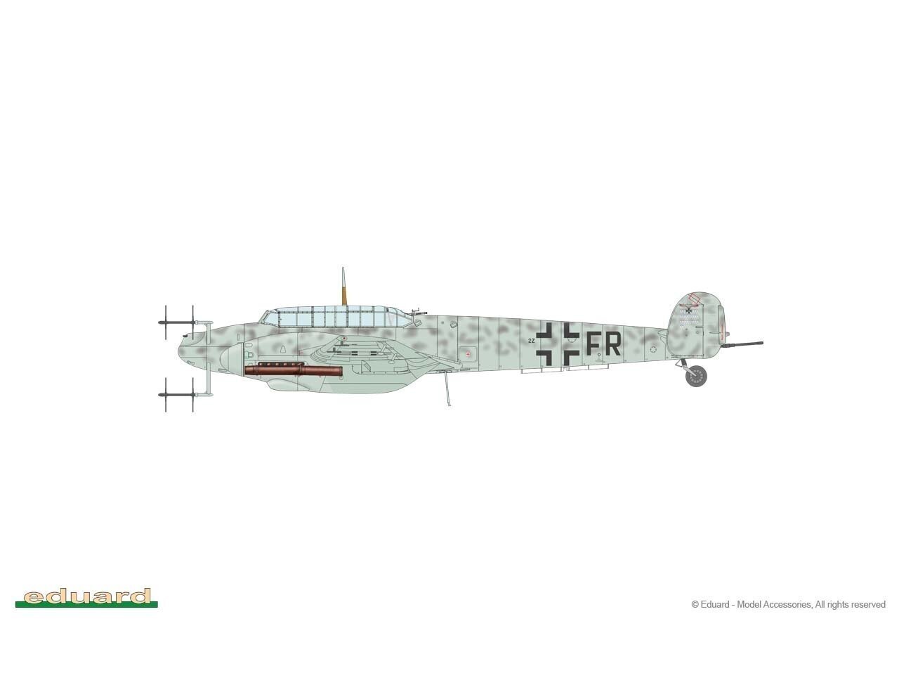 Eduard - Messerschmitt Bf 110G-4 Weekend edition, 1/48, 8405 hind ja info | Klotsid ja konstruktorid | kaup24.ee