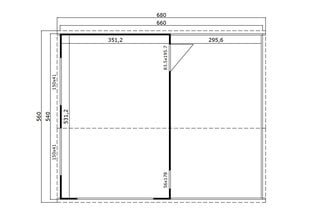 Garaaž katusealusega Bahamas 34,6 m² mootoriga sektsioonuksega hind ja info | Kuurid ja aiamajad | kaup24.ee