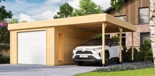 Garaaž katusealusega Bahamas 34,6 m² mootoriga sektsioonuksega hind ja info | Kuurid ja aiamajad | kaup24.ee