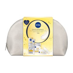 Kosmeetikakomplekt Nivea Q1 Elegance: päevakreem Spf15, 50ml + seerum, 15ml + kosmeetikakott цена и информация | Кремы для лица | kaup24.ee