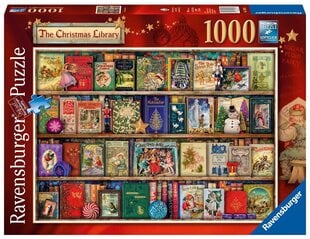 Ravensburger Puzzle Рождественская библиотека 1000p 19801 цена и информация | Пазлы | kaup24.ee