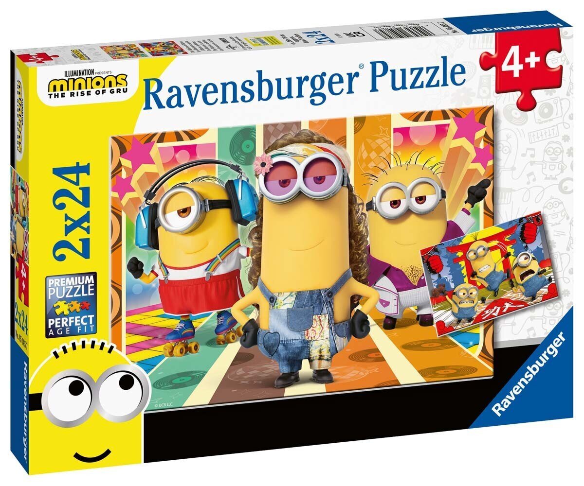 Ravensburgeri mõistatus Minionid tegevuses 2x24p 5085 цена и информация | Pusled | kaup24.ee