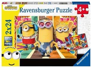 Ravensburgeri mõistatus Minionid tegevuses 2x24p 5085 цена и информация | Пазлы | kaup24.ee