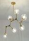 HANGING LAMP TWIG L 160X46CM GLASS ALUMINIUM STEEL GOLD, TRANSPARENT SHADE цена и информация | Rippvalgustid | kaup24.ee