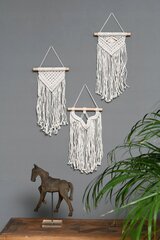 BOHO MACRAME,DIM.20-38CM,ECRU COLOR,MIX OF 3 PATTERNS цена и информация | Детали интерьера | kaup24.ee