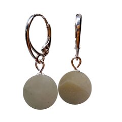 Женские серебряные серьги с камнем амазонит I.L.U.S цена и информация | Серьги | kaup24.ee