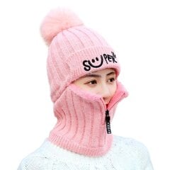 Talvemüts naistele S119, roosa hind ja info | Naiste mütsid ja peapaelad | kaup24.ee