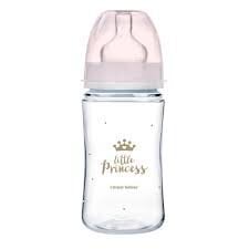 CANPOL pudel laia kaelaga EASYStart Royal Baby roosa 240ml (35/233) цена и информация | Бутылочки и аксессуары | kaup24.ee