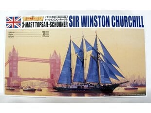 Aoshima - 3-Mast Topsail-Schooner Sir Winston Churchill, 1/350, 05714 цена и информация | Конструкторы и кубики | kaup24.ee