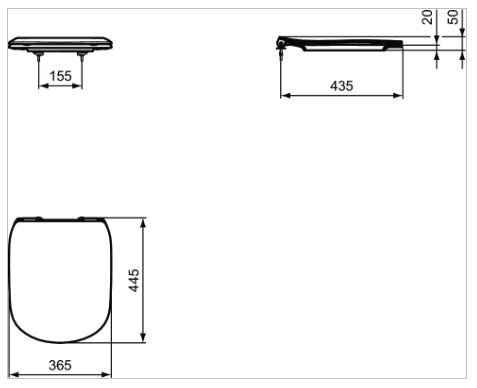 Aeglaselt sulguv WC kaas Ideal Standard Tesi Thin hind ja info | WC-poti tarvikud | kaup24.ee