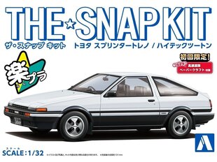 Aoshima - The Snap Kit Toyota Sprinter Trueno / Hitech Two-tone, 1/32, 06467 цена и информация | Конструкторы и кубики | kaup24.ee