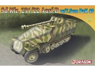 Конструктор Dragon - Sd.Kfz. 251/22 Ausf.D w/7.5cm PaK 40, 1/72, 7351 цена и информация | Конструкторы и кубики | kaup24.ee